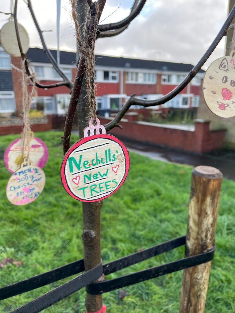 Tree tags for new Nechells trees.