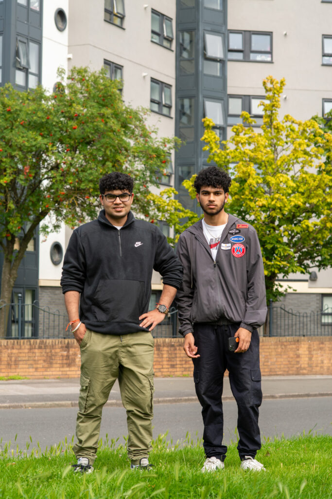 Krish and Raghav Kumar, BTP volunteers, professionally photographed by Phil Formby for WT's Tree Equity.
