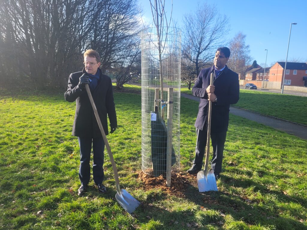 Andy and Majid for iTree Eco planting.