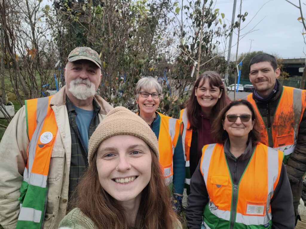 Mac, Charley, Julianne, Dee, Nina, Matt - collecting the trees for tree week DONE!