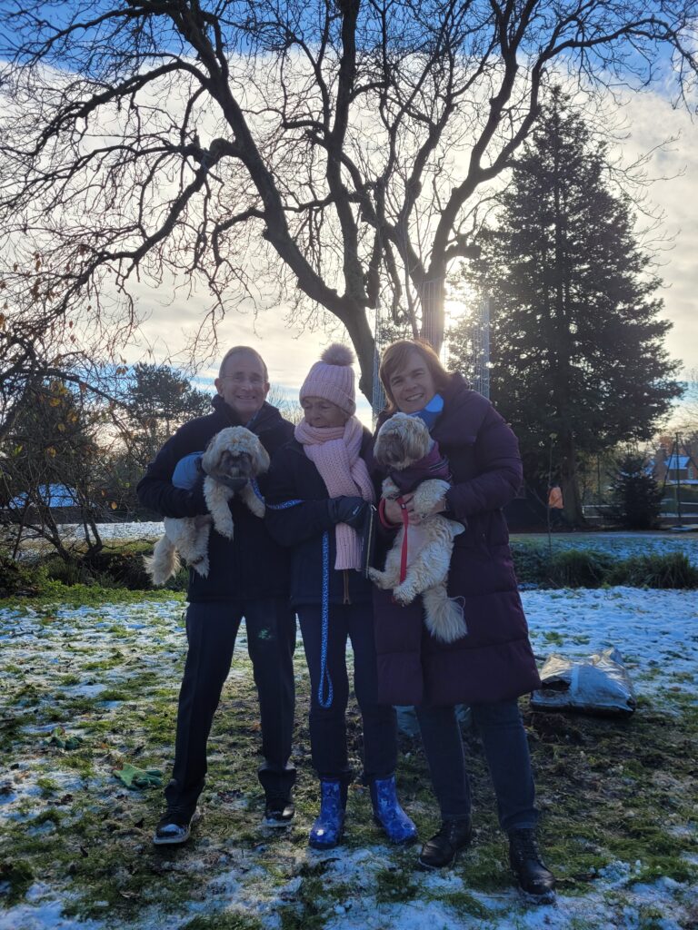 Carl Green's family at the Treemembrance planting in Bournville Park.