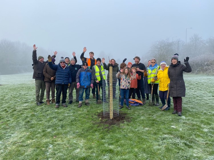 Minworth orchard planting - the full team of planters!