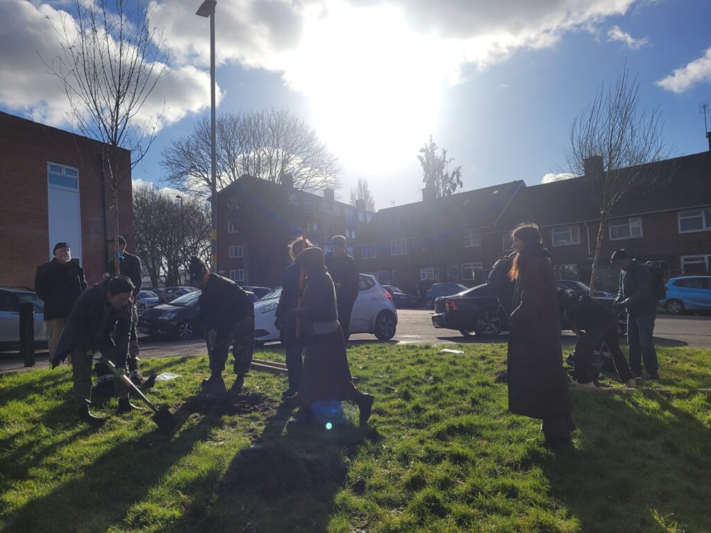 BCU Go Green Week tree planting, Newtown, UFMP, 30/01/25