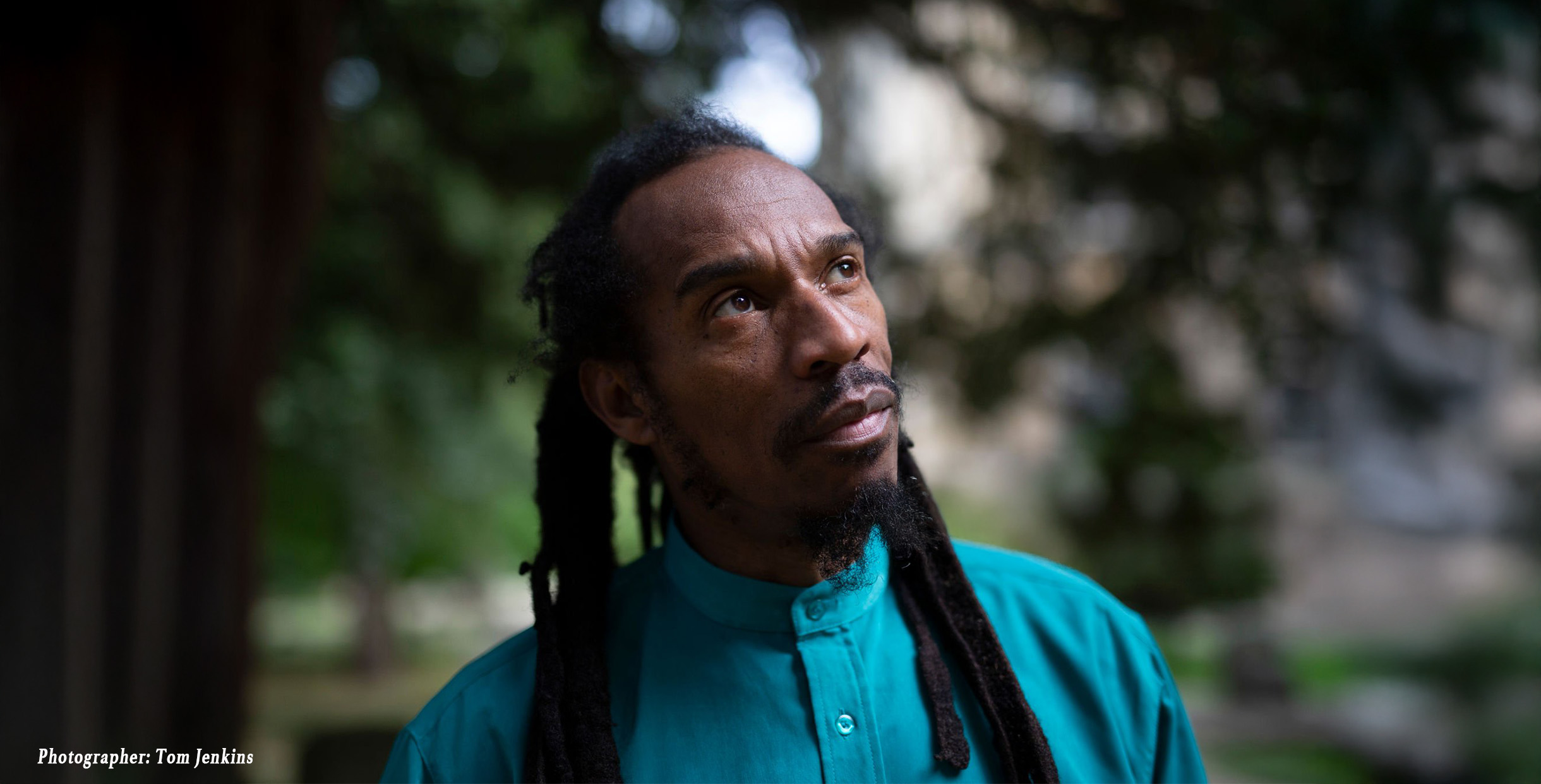 Benjamin Zephaniah by Tom Jenkins, permission for use from Qian Zephaniah